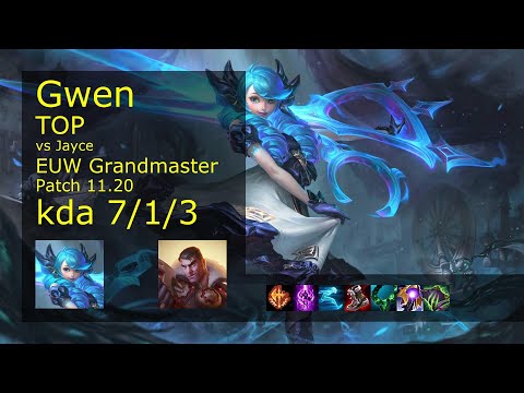 Gwen Top vs Jayce - EUW Grandmaster 7/1/3 Patch 11.20 Gameplay
