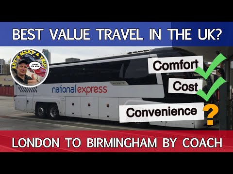 London to Birmingham (then Shrewsbury) with National Express.  Cheap, Comfortable, Convenient?