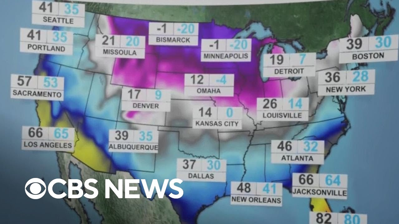 Extreme cold weather forecast for U.S.