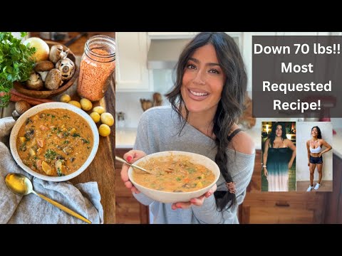 Easy Weight Loss Dinner // Lentil Mushroom Stew // Plant Based
