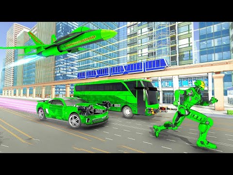 Army Bus Robot Transform Wars – Air Jet Robot Game Android Gameplay