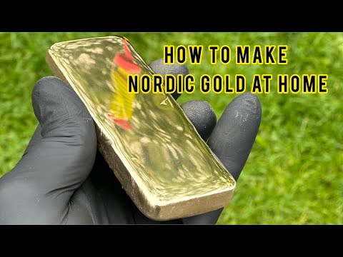How to make Nordic gold at home plus Nordic gold recipe - melting metals - melting Ipswich