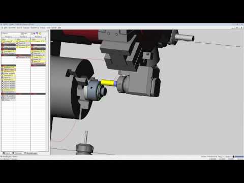 Traub TNX 65 - Maschinenraumsimulation der Mehrkanalbearbeitung