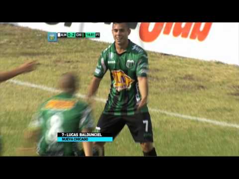 Gol de Baldunciel. Almagro 0 - Nueva Chicago 2. Fecha 1. B Nacional 2016
