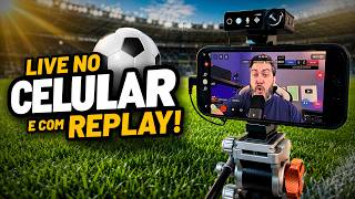 ⚽Como fazer Live de Futebol pelo Celular com Replay, Placar e Audio Externo