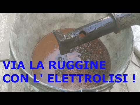 Togliere la Ruggine con l'Elettrolisi (primo esperimento)