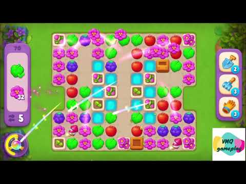 Gardenscapes level 70 gameplay
