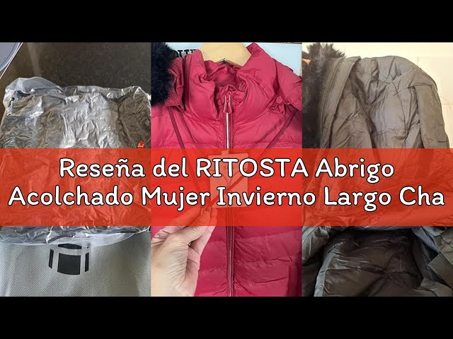 Vídeo relacionado con RITOSTA Abrigo Acolchado Mujer Invierno Largo Chaqueta Cálido Abrigos Gruesa Plumifero Chaquetas Polar Elegante Parka con Cremallera Prueba de Viento para Uso Diario y al Aire Libre