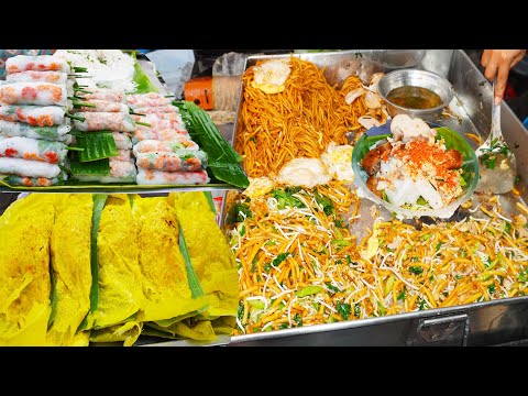 Best place to eat street food, spring rolls, yellow pancakes & more, Cambodian street food