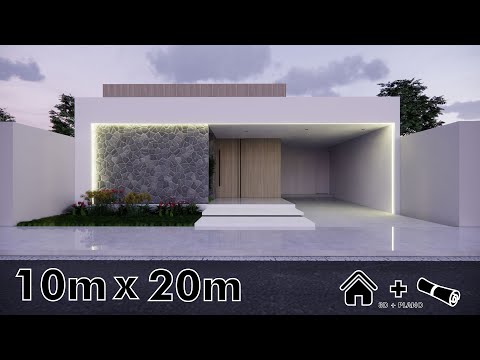 One Story House 10x20 with 3 Bedrooms | Tour and Plan of the House | House design idea