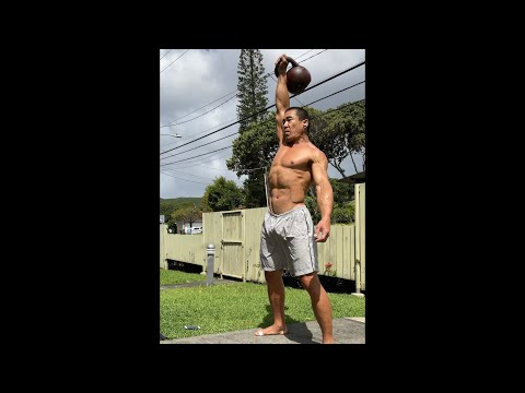 Day 308 - FitPro Hawaii Workout - 32 kg. Kettlebell Compound Exercises - March 21, 2021, 10:34 am