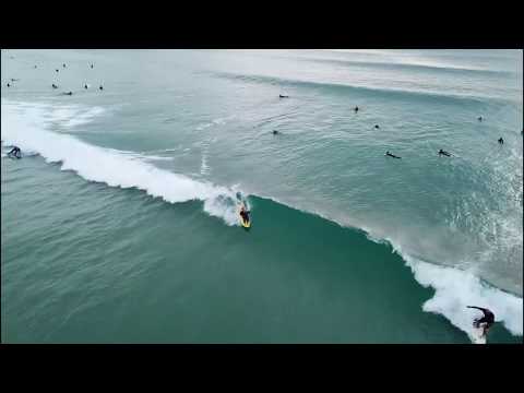 Drone footage of Fistral South
