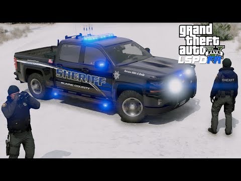 GTA 5 LSPDFR Police Mod #680 New Blaine County Sheriff Silverado Vs Snow Storm
