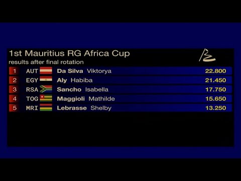 Awarding ceremony (Junior Individual Ribbon EF) Mauritius African Cup 2023