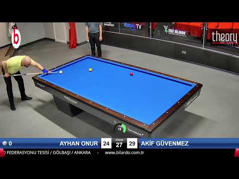 AYHAN ONUR & AKİF GÜVENMEZ Bilardo Maçı - 2022 ERKEKLER 1.ETAP-5.TUR