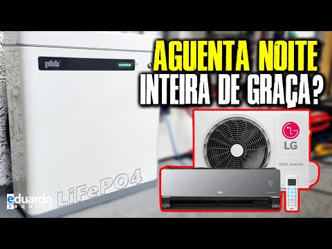 1 PLACA SOLAR de 550W liga AR CONDICIONADO por quanto tempo?