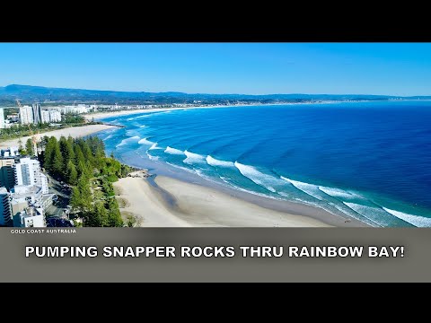 Surfing Pumping Tubes &amp; Long Walls! Snapper Rocks Thru Rainbow Bay!