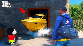Shinchan and Franklin Found GOLDEN YATCH From Secret Door In Franklin House In GTA 5 | Paradox FTW