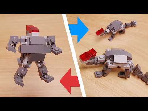 Mini LEGO Ankylosaurus-inspired monster transformer robot Anky!