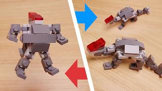 Mini LEGO Ankylosaurus-inspired monster transformer robot Anky!
