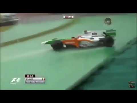 F1 2009 Brazil Liuzzi Crashes