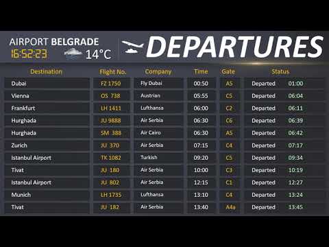 Airport Belgrade - Arrivals / Departures