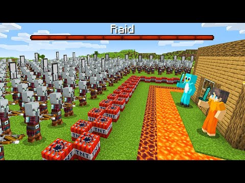 7 Security Build Hacks vs Pillagers in Minecraft