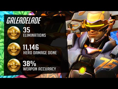 Gale Dominating As Soldier 76 - 35 elims! [ Overwatch Season 26 Top 500 ]