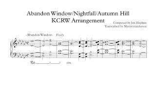 Jon Hopkins Abandon Window/Nightfall/Autumn Hill KCRW Piano Sheet Music