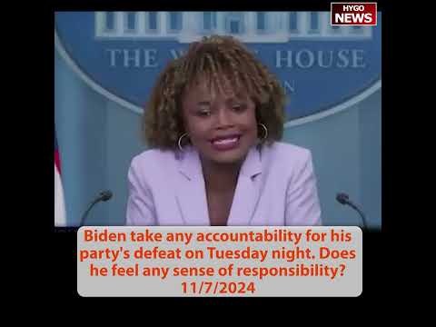 Q: Does Biden take any accountability for his party's defeat? Any sense of responsibility?