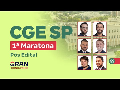Concurso CGE SP | 1ª Maratona Pós Edital