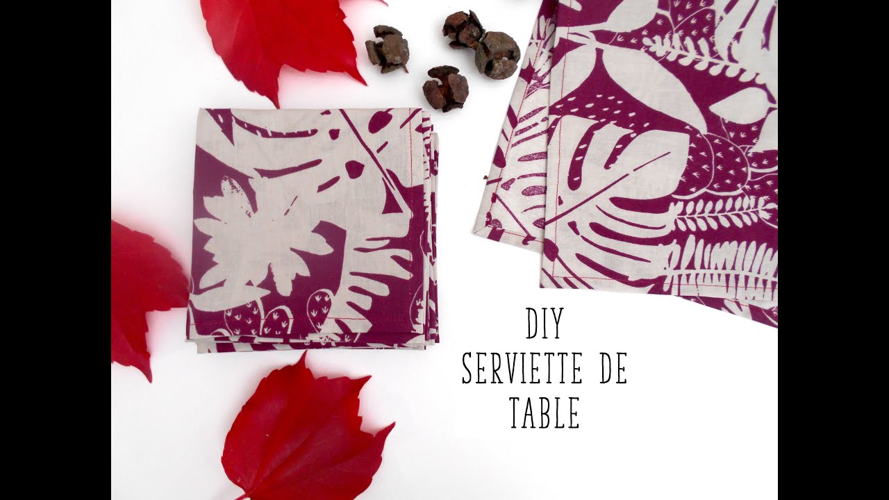 Coudre une serviette de table avec angles parfaits, tuto serviette coins impeccables