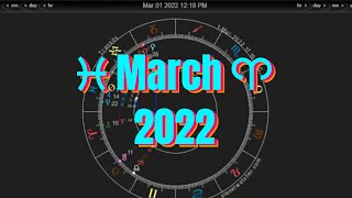 March 2022 Astrological Forecast (Major Aspects & Ingresses, Lunar Cycle)
