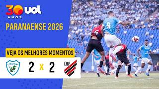 LONDRINA 2 X 2 ATHLETICO-PR - VEJA OS MELHORES MOMENTOS DO JOGO PELO CAMPEONATO PARANAENSE