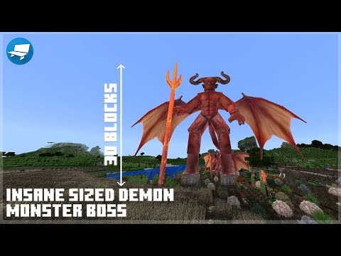 Insane Sized Demon Monster Boss - Bedrock HD - Prototype in Minecraft addons, mods and servers