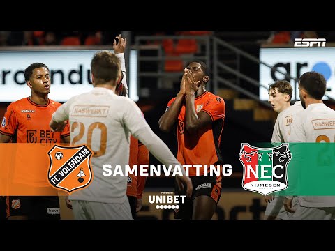 ❌ GOAL VOLENDAM AFGEKEURD, N.E.C. SCOORT MINUUT LATER 😱 | Samenvatting FC Volendam - N.E.C.