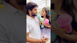 Prisha ko cotton candy bhot pasand h🍭😃 #prishaandmom #viralvideo #trending #shorts ￼