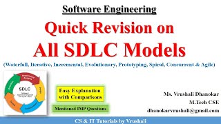 SE 12 : All SDLC Models Revision | Software Engineering Full Course @csittutorialsbyvrushali