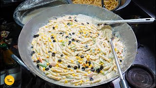 Kanpur Master Chef Selling 5 Star Hotel Wala White Sauce Pasta Making Rs. 100/- Only l Kanpur Food