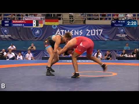 Repechage FS - 76 kg: L. BAIRAMOVI (GEO) df. A. HOERNER (GER) by VPO1, 10-8
