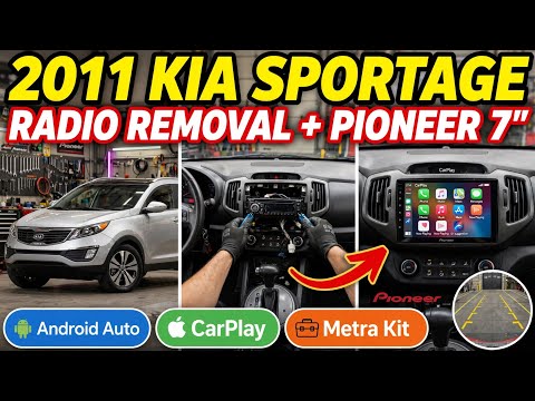 2011 Kia Sportage How to remove the radio Install Carplay Android Auto Metra kit backup camera