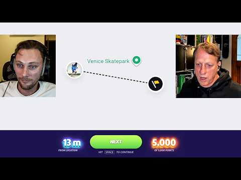 tony hawk plays geoguessr: skate parks  | MEMORY LANE