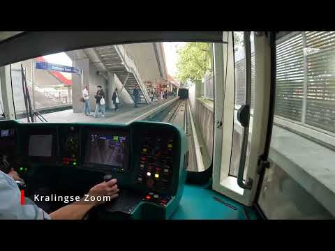 Cabride Metro Rotterdam| Line C: De Terp to De Akkers| Single track at Pernis station