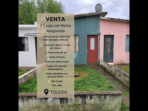Venta 3 Casas con Renta en Toledo | Fuentes Cappi Propiedades – Ref. 2468