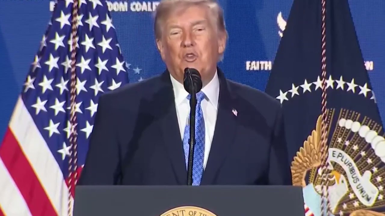 Trump refers to Democrats as 'hardcore, Godless communists'