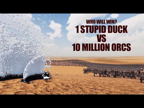 1 STUPID DUCK VS 10 MILLION ORCS #GAMING #VIRAL #trending #cinematic #war #game