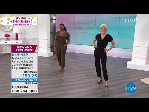 Nina Leonard Miracle Matte Jersey HaremLeg Jumpsuit