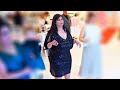Black V Neck Sequin Dress