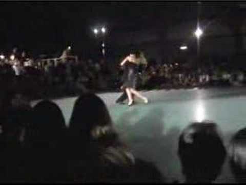  Corina de la Rosa  and  Julio Balmaceda  are  dancing  to  the  milonga  "  Morena  "