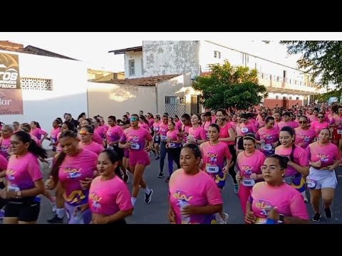 HOMENAGEM AO DIA DAS MULHERES EM SANTANA DO ACARAÚ COM UMA GRANDE CORRIDA PELAS RUAS DA CIDADE.